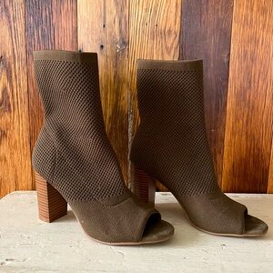 Charlotte Russe Olive Green Sock Heel